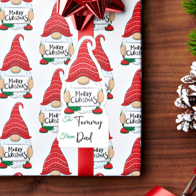 étiquette cadeau gnomes de Noël (Créateur téléchargé)