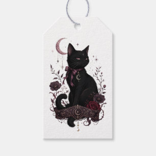 Étiquette cadeau gothique Black Cat