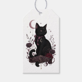 Étiquette cadeau gothique Black Cat