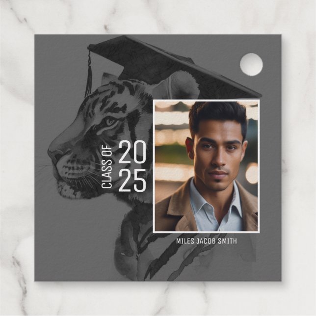 Étiquette-cadeau Graduation Ajouter votre photo (Dos)