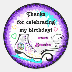 Étiquette cadeau Hip and Coloror Ice Skate