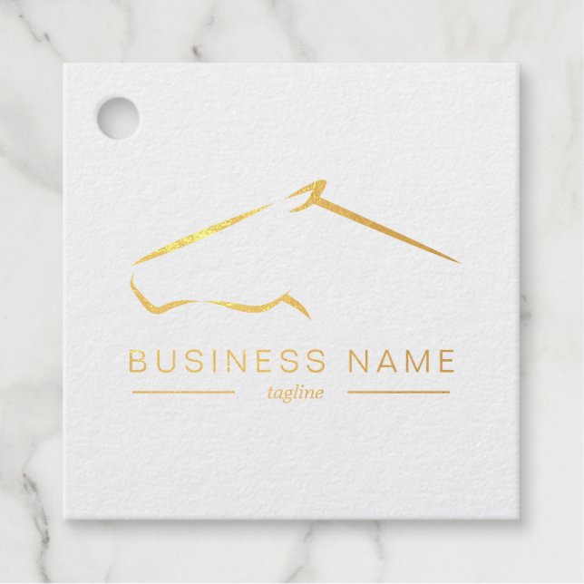 Étiquette-cadeau Horse Ranch | Ferme à cheval (Devant)