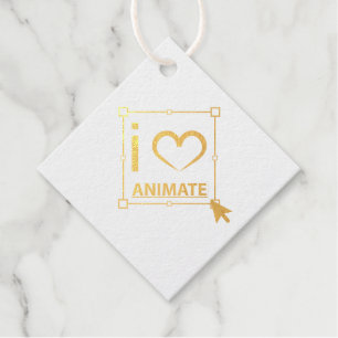 Étiquette-cadeau I Love Animate