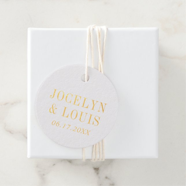 Étiquette-cadeau Jocelyn Mariage moderne (Avec boite)
