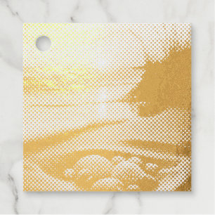 Étiquette-cadeau Jour de pluie romantique