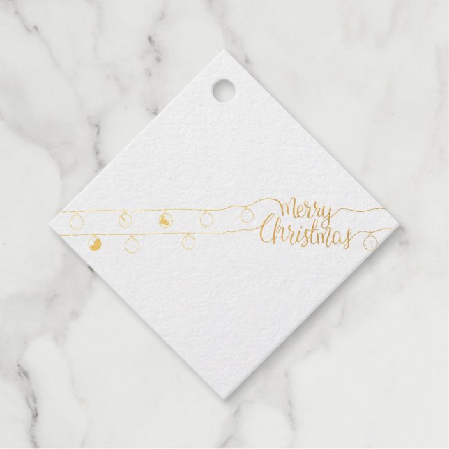 Étiquette-cadeau Joyeux Noël String de lumières Phuile (Devant)