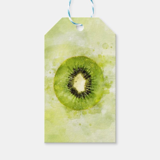 Étiquette Cadeau Kiwi Vert (Devant)