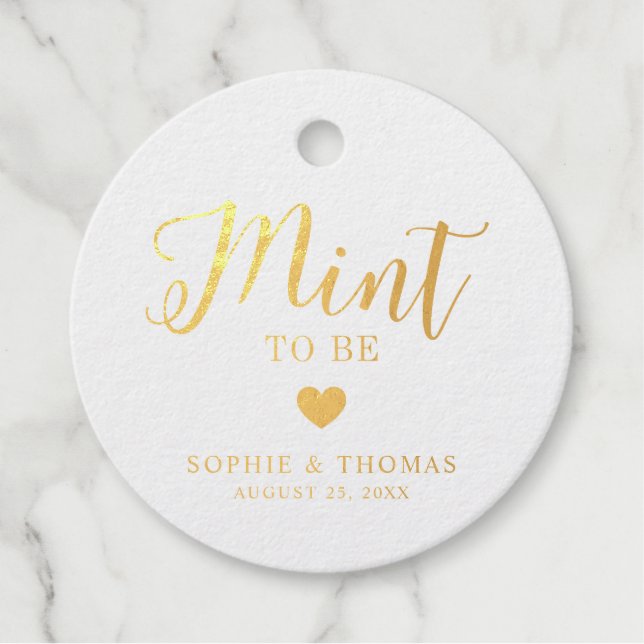 Étiquette-cadeau La Monnaie mariage doit être ronde (Devant)