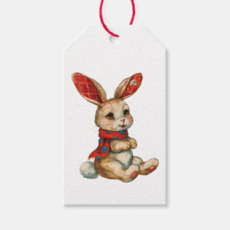 ÉTIQUETTE CADEAU LAPIN DE NOËL