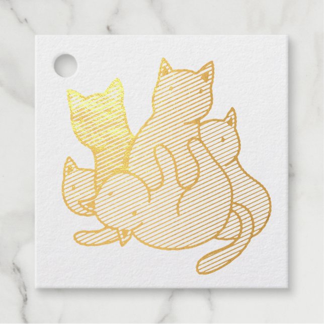 Étiquette-cadeau Les chatons d'olive (Devant)