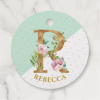 Lettre monogramme floral R pour Rebecca
