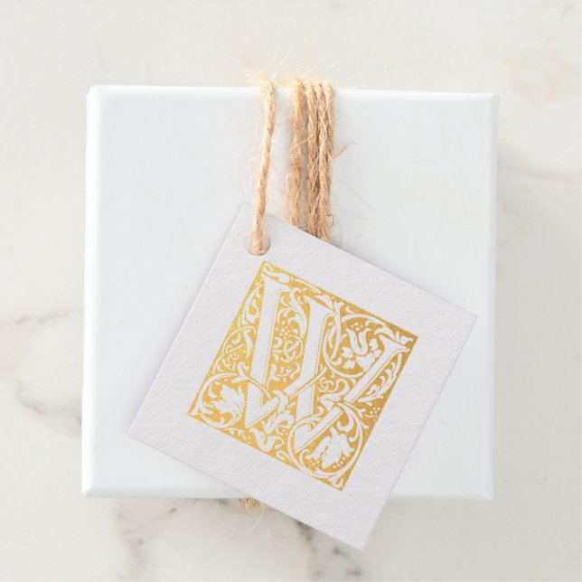 Étiquette-cadeau Lettre W Monogramme Lumineuse pour Anniversaire de (Avec boite)