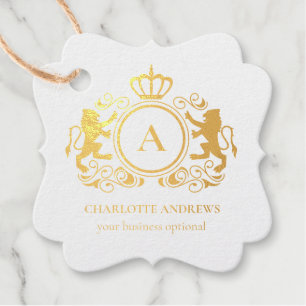 Étiquette-cadeau logo spécifique au client Monogram Wappen