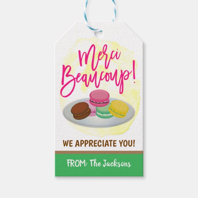 Étiquette cadeau Macaron (Devant)