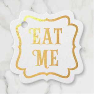 Étiquette-cadeau "Mange-moi" Wonderland Tea Party Enticting Custom
