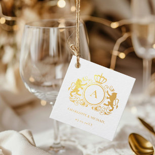 Étiquette-cadeau Mariage de monogramme de logo spécifique au client