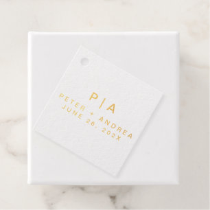 Étiquette-cadeau Mariage minimaliste moderne