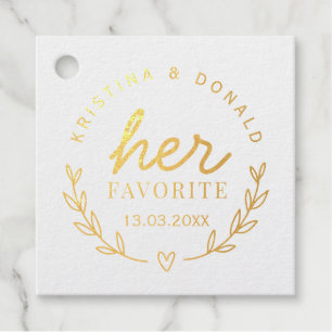 Étiquette-cadeau Mariage Personnalisé Favoriser Sa Rue Classique Fa
