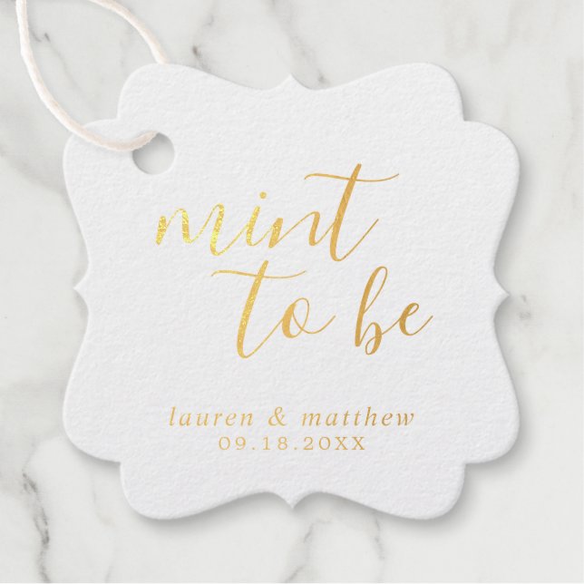 Étiquette-cadeau Mariage simple et élégant (Devant)