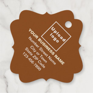 Étiquette-cadeau Marque commerciale Brown sur le Carré fantaisie