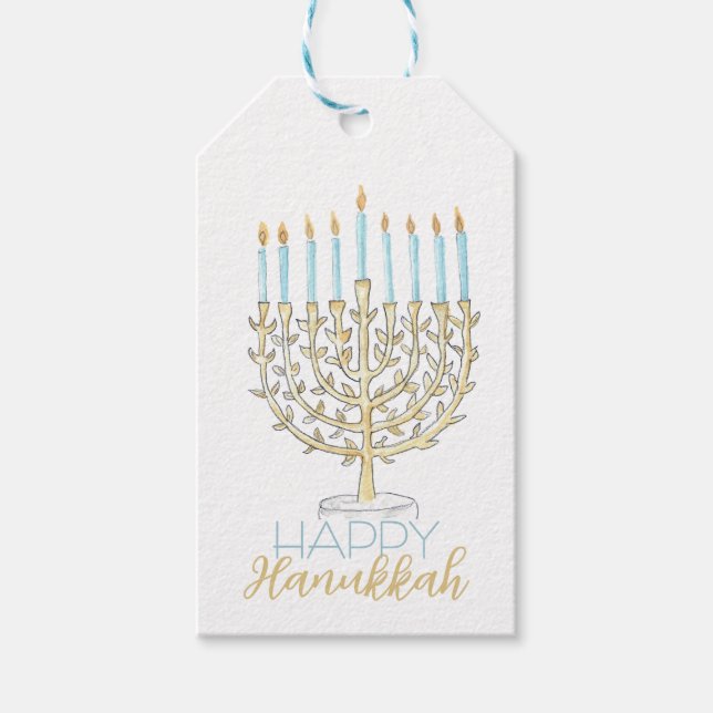 Étiquette cadeau Menorah (Devant)