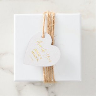 Étiquette-cadeau Merci doux pour célébrer avec nous Mariage