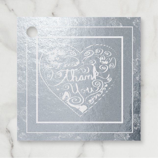 Étiquette-cadeau Merci Dusty Rose Foil Favor Tag (Devant)
