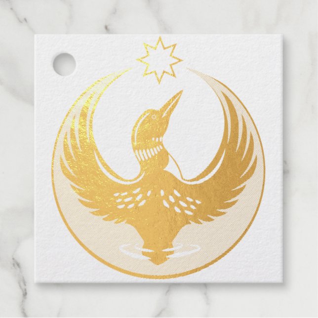 Étiquette-cadeau MN Loon Rising (Devant)