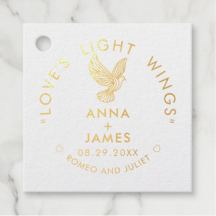 Étiquette-cadeau Moderne minimaliste Mariage Élégant Roméo et Julie