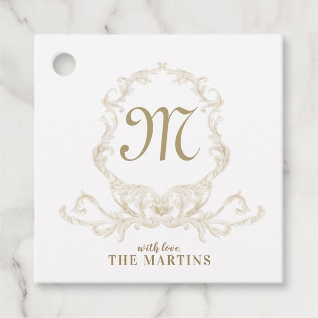 Étiquette cadeau Monogram (Devant)