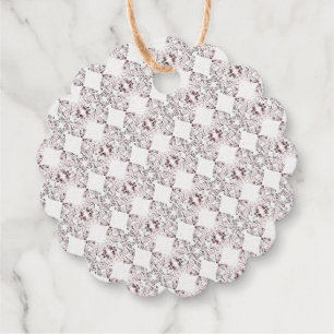 Étiquette-cadeau Motif du coeur argenté "Merci" écrit à la main