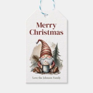 étiquette cadeau Noël Gnome