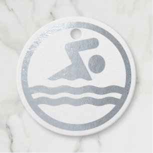 Étiquette-cadeau Nom de l'équipe de natation ou texte Personnalisé