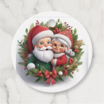 Étiquette cadeau "Père & Mère Noël"