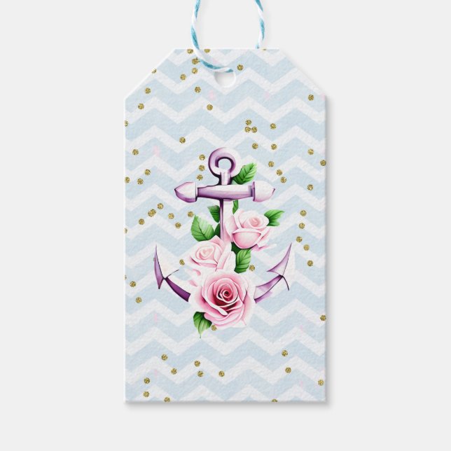 Étiquette cadeau personnalisé de l'Ancre (Devant)