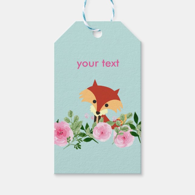 étiquette cadeau petit renard (Devant)