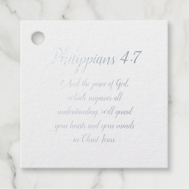 Étiquette-cadeau Philippiens 4:7 (Devant)