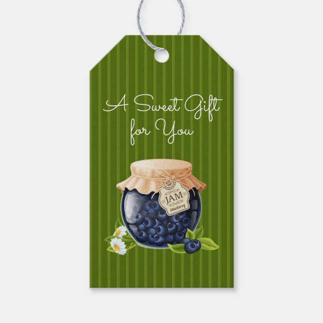 Étiquette cadeau pour confiture de mûres (Devant)