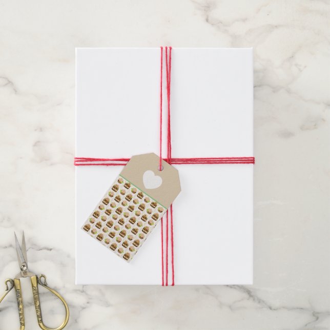 Étiquette Cadeau pour Desserts de Cuisine (Avec de la ficelle)