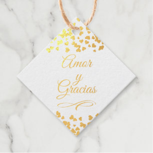 Étiquette-cadeau Quinceañera Amatista Amor y Gracias