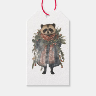 ÉTIQUETTE CADEAU Raton laveur DE NOËL