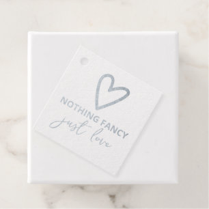 Étiquette-cadeau Rien De fantaisie Juste Amour Minimaliste Mariage