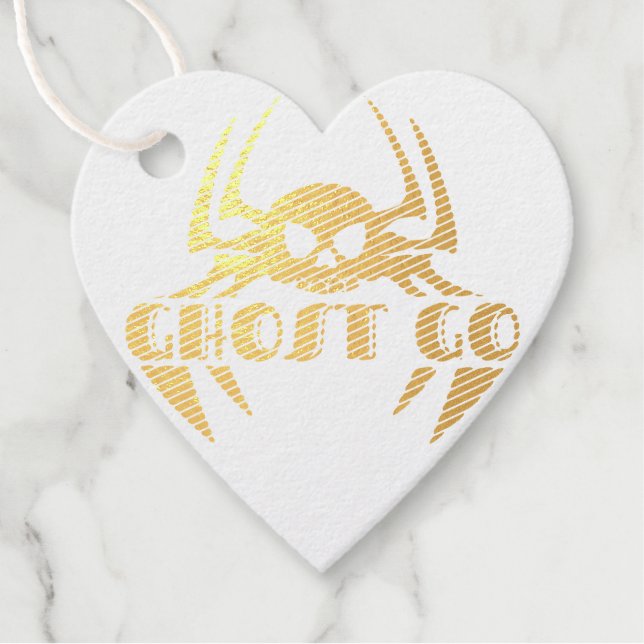 Étiquette-cadeau Saison Éffrayante de Ghost Go (Devant)