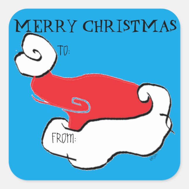 Étiquette cadeau Santa Hat (Devant)