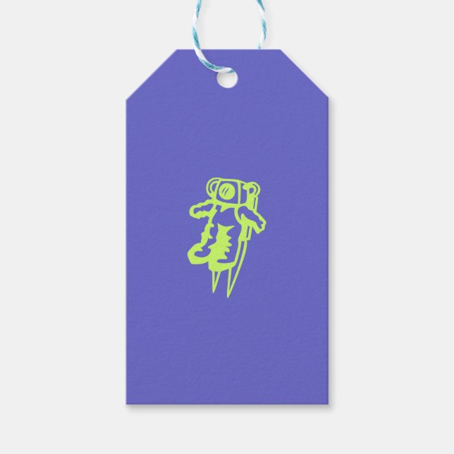 Étiquette cadeau Spaceman (Devant)