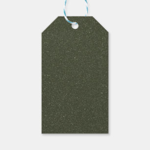 Étiquette Cadeau Texturée Vert Mousse