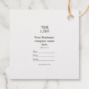 Étiquette-cadeau Votre logo médias sociaux Code QR Balises de prix