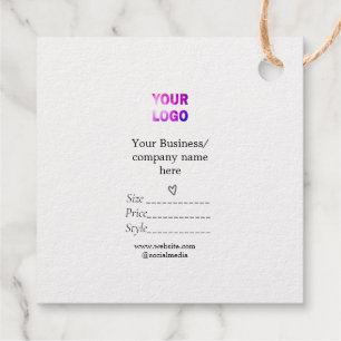 Étiquette-cadeau Votre logo médias sociaux Code QR Balises de prix