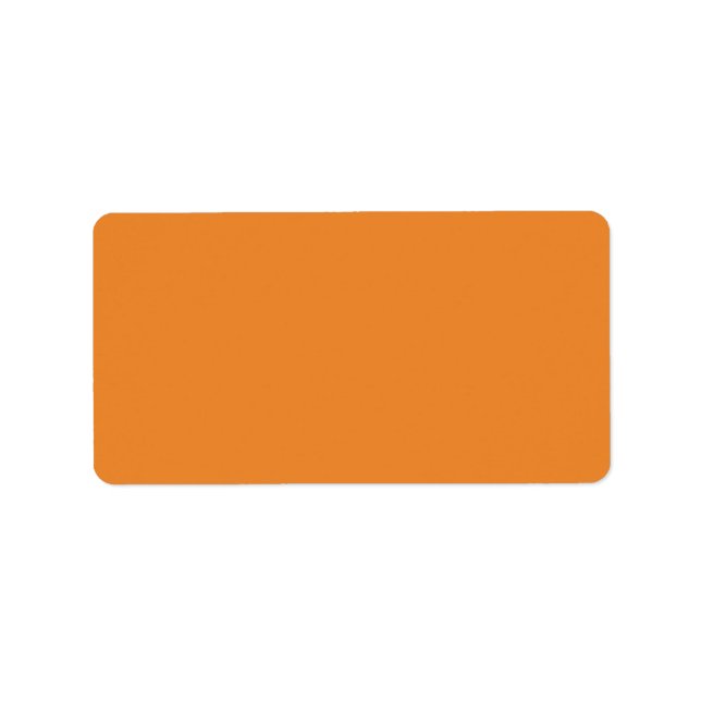 Étiquette Cadmium orange couleur solide (Devant)