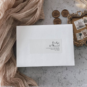 Étiquette Calligraphie Classic Minimaliste Mariage Retour